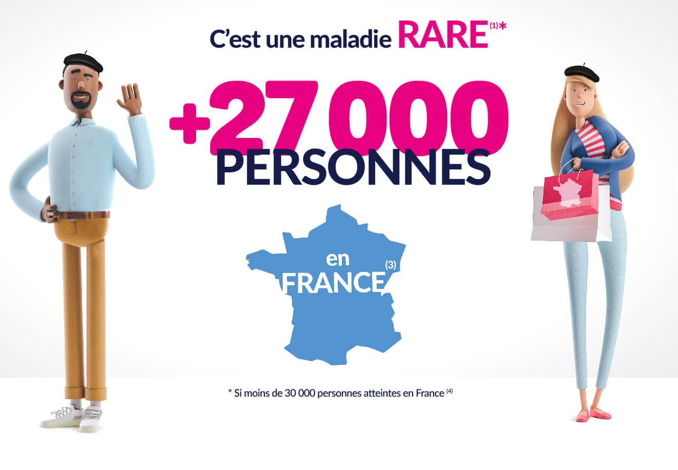 C'est une maladie rare. +27000 personnes en France.